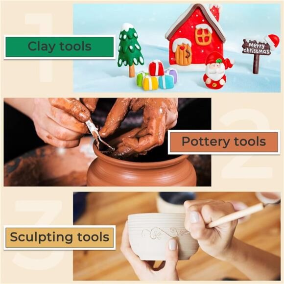 35 Pack Clay Tools Kit, Pottery Tools & Sculpting Tools - Picture 4 of 7